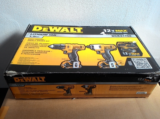ชุดสว่านไร้สาย,สว่านไขควง DeWALT DCK211S2 ไฟ12โวลท์พร้อมแท่นชาร์จแบ็ตลิเทียม2ก้อนและกระเป๋าส่งEMSฟรี ชุดสว่านไร้สาย,สว่านไขควง DeWALT DCK211S2 ไฟ12โวลท์พร้อมแท่นชาร์จแบ็ตลิเทียม2ก้อนและกระเป๋าส่งEMSฟรี