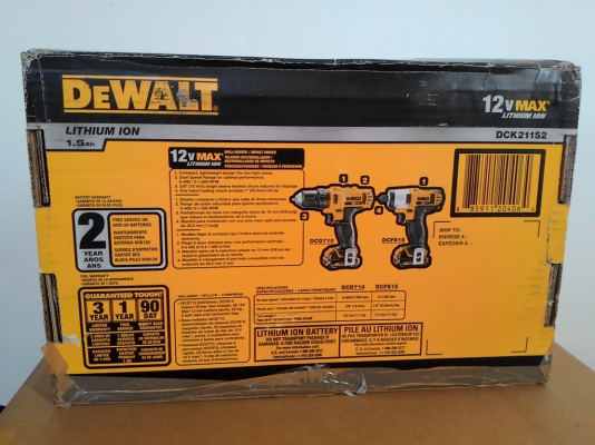 ชุดสว่านไร้สาย,สว่านไขควง DeWALT DCK211S2 ไฟ12โวลท์พร้อมแท่นชาร์จแบ็ตลิเทียม2ก้อนและกระเป๋าส่งEMSฟรี ชุดสว่านไร้สาย,สว่านไขควง DeWALT DCK211S2 ไฟ12โวลท์พร้อมแท่นชาร์จแบ็ตลิเทียม2ก้อนและกระเป๋าส่งEMSฟรี