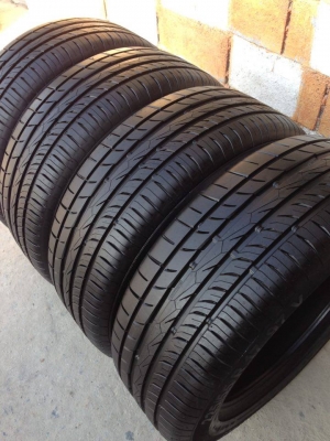 ยาง Continental 225 - 55 - 17 ปี 13 ครบชุด 4 เส้น 5500 ยางสวยตุ่มหน้ายางยังอยู่สวยๆไม่มีปะ ไม่บวมดอกเต็มๆยางเหลือเยอะวิ่งใด้อีกนานค่ะ