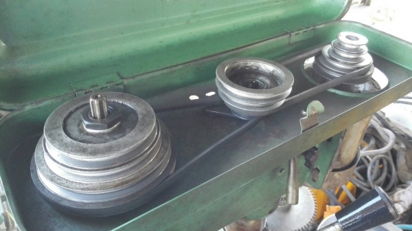 ====== Sold Out!! ====== สว่านแท่น REXON Made in Taiwan 16 mm. มอเตอร์ Mitsubishi 1/2 HP. 380V. สภาพสวย สด แน่น พร้อมใช้งาน!!