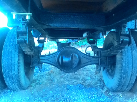 พ่วงรถไถเพลา6ล้อซีหน้า5ยาง7.50ขอบ16เปิด3ด้านพร้อมแหนบ