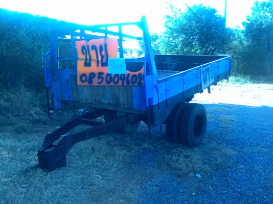 พ่วงรถไถเพลา6ล้อซีหน้า5ยาง7.50ขอบ16เปิด3ด้านพร้อมแหนบ