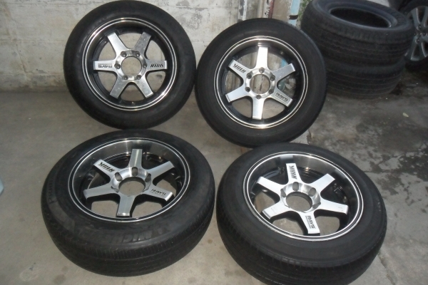 ล้อแม้ก17นิ้ว6รู 8" TE37 พร้อมยาง สวยๆ 4 ล้อ ราคา 10700 บาท