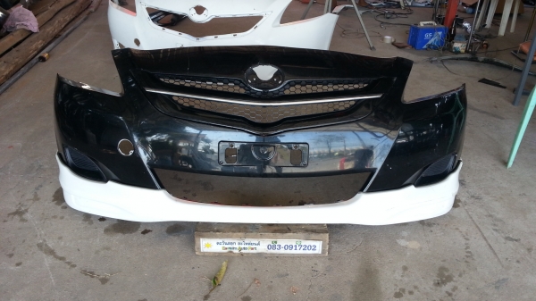 กันชนหน้า Toyota Vios TRD ปี08 เจาะรูใส่ Skirt ไว้แล้ว