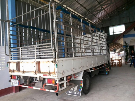 ขายรถ6ล้อ ISIZU NPR 150แรงปี55 ยาว.5.5 เมตรกะบะคาร์โก้ คอกเหล็ก พืนไม้ ยางดีรถเดิมบาง