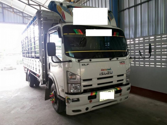 ขายรถ6ล้อ ISIZU NPR 150แรงปี55 ยาว.5.5 เมตรกะบะคาร์โก้ คอกเหล็ก พืนไม้ ยางดีรถเดิมบาง