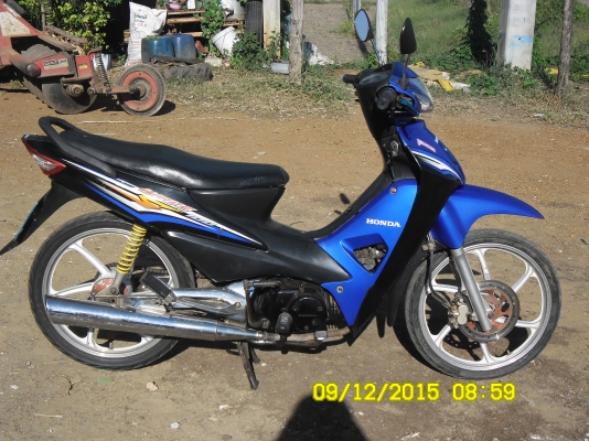 ขายรถมอเตอร์ไซค์ HONDA WAVE100S ปี50 รถสี น้ำเงิน-ดำ