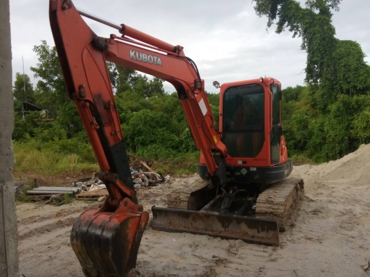 ขายรถแบคโฮ KUBOTA KX1613 ขนาด 5 ตัน เอกสารเล่มทะเบียน มีหัวคีปไม้พร้อมบุ้งกี๋ ไมล์ 5000 ชม.ราคา 750000