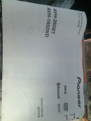 Pioneer AVH-165DVD จอความละเอียดWVGA USB DVD MP3 AUX ปรีเอ้า2ชุด วีดีโอ in out อย่างละ1 สภาพสวย อุปกรณ์ครบ ยกกล่อง มือ2