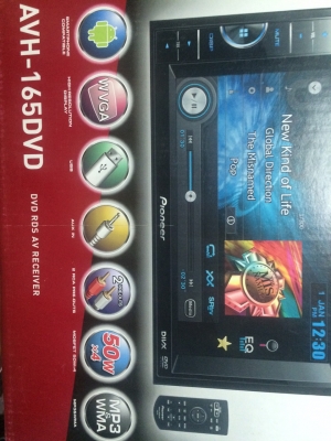 Pioneer AVH-165DVD จอความละเอียดWVGA USB DVD MP3 AUX ปรีเอ้า2ชุด วีดีโอ in out อย่างละ1 สภาพสวย อุปกรณ์ครบ ยกกล่อง มือ2