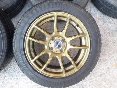 ขายล้อ Lenso PdE ขอบ15 4รู100 กว้าง7 ET40 พร้อมยาง  4 ล้อ