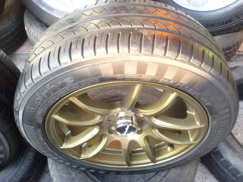 ขายล้อ Lenso PdE ขอบ15 4รู100 กว้าง7 ET40 พร้อมยาง  4 ล้อ