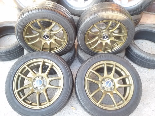 ขายล้อ Lenso PdE ขอบ15 4รู100 กว้าง7 ET40 พร้อมยาง  4 ล้อ