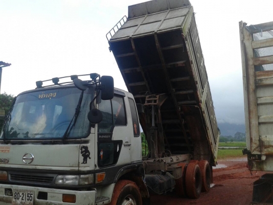 ขายรถบรรทุก 18 ล้อพ่วงแม่ลูกดัมพ์ HINO FM226 เครื่อง PO9C 320 แรงม้าหัวสิงห์ไฮเทค ลูกพ่วง 2 เพลา ราคา 950000