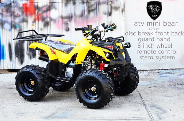 ATV MINI BEAR เครื่องยนต์ 125cc ล้อ8"  รุ่นพิเศษ มีไมล์บอกเกียร์  ฟรีเครื่องเสียงราคา 900 มีรีโมทกันขโมยด้วยค่ะ