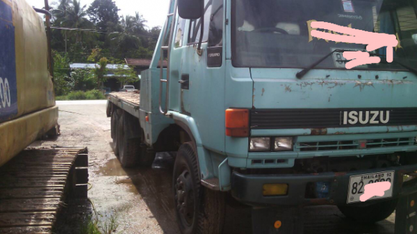 ขายรถบรรทุก 10 ล้อเทรลเลอร์ ISUZU ROCKY 210 แรงม้าใส่เครื่อง EM100 220 แรงม้า 2 เพลาสโลว์ดึง ราคา 670000