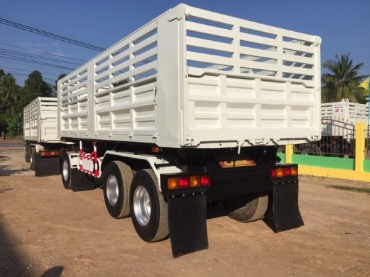 ขายรถพ่วง Hino เครื่อง 344 แรง ปี 55 เบรคแห้ง กระบะดัมพ์แม่ลูกอู่ซีทีทรัค ลูก 3 เพลาแท้