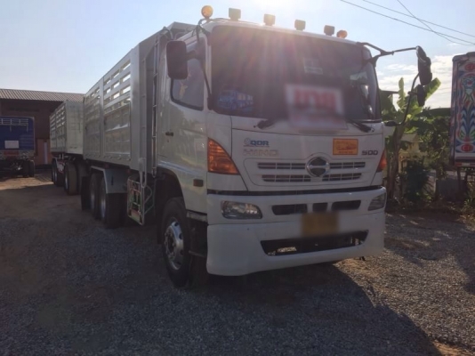 ขายรถพ่วง Hino เครื่อง 344 แรง ปี 55 เบรคแห้ง กระบะดัมพ์แม่ลูกอู่ซีทีทรัค ลูก 3 เพลาแท้