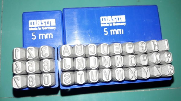 ขาย เหล็กตอกอักษรและตัวเลขขนาด5 mm.MASUS Made in Germany.
