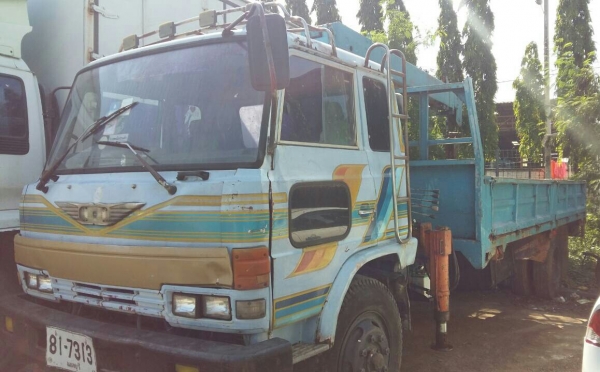 หกล้อ ฮีโน่ FD178 HO7C 185 เครนTANADO 3ตัน กะบะเหล็กยาว 7.20ม ยาง900 สภาพพร้อมใช้งาน ทะเบียนพร้อมโอน