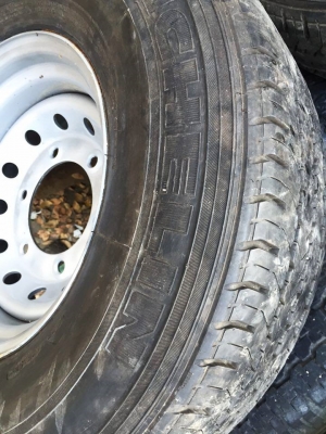 กระทะบรรทุก1คู่พร้อมยางMichelin ดอกเต็ม