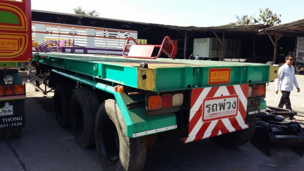 ขายด่วน หางเทรลเลอร์พื้นเรียบ 40 ฟุต 3 เพลา