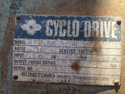 ขายหัวเกียร์ Cycro drive Sumitomo อัตราทด 1:11 ขนาดใส่กับมอเตอร์ 30HP. สภาพดี พร้อมใช้งาน ขายหัวเกียร์ Cycro drive Sumitomo อัตราทด 1:11 ขนาดใส่กับมอเตอร์ 30HP. สภาพดี พร้อมใช้งาน