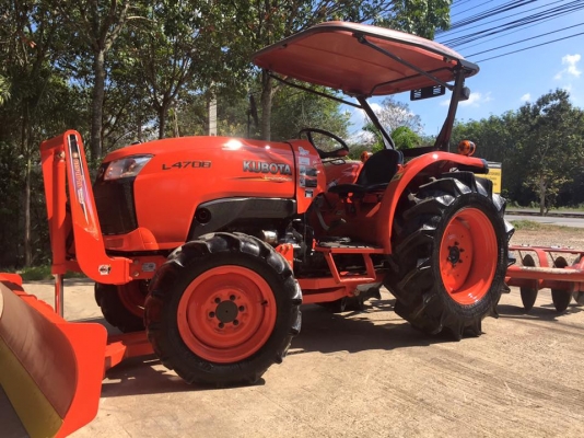 ขายรถไถ Kubota L4708(4WD) พร้อมใบมีดและผานพรวนช้าง 24x5 พร้อมใช้งาน