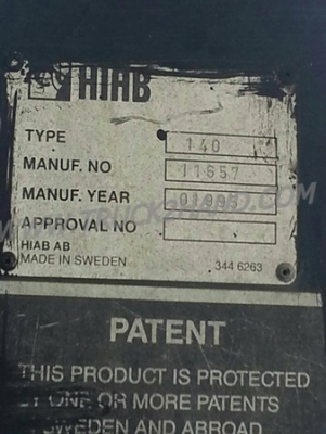 เฮี๊ยบ ขนาด 5 ตัน  TYPE 140  MANUF.NO 11657  MANUF YEAR 1995