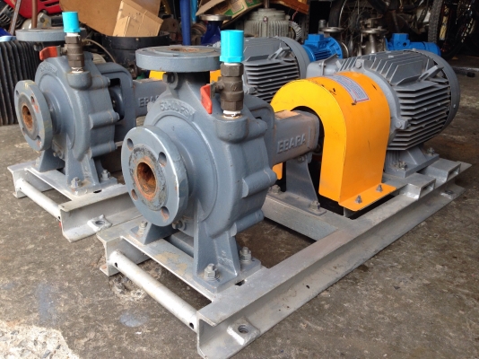 ขายชุดปั้มน้ำหอยโข่ง Ebara ขนาดเข้า 2นิ้ว ออก 1.5นิ้ว ใบพัดทองเหลือง พร้อมมอเตอร์ Hitachi 7.5HP. 380V 2800rpm. สภาพสวยมาก มี 2 ชุด ครับ