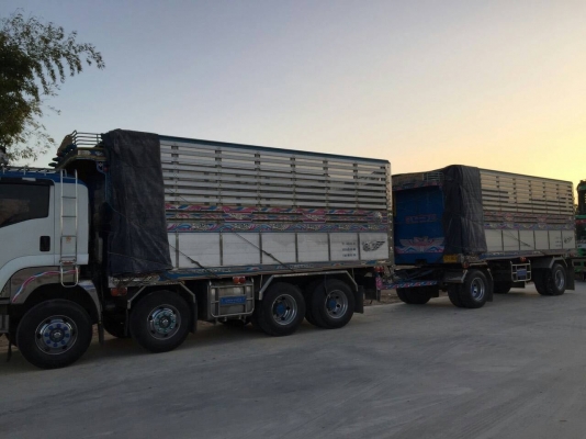 ขายดาวน์ ISUZU 360 พ่วงแม่ลูก กระบะเนียมคอกเกษตรดั๊ม รถปี 56