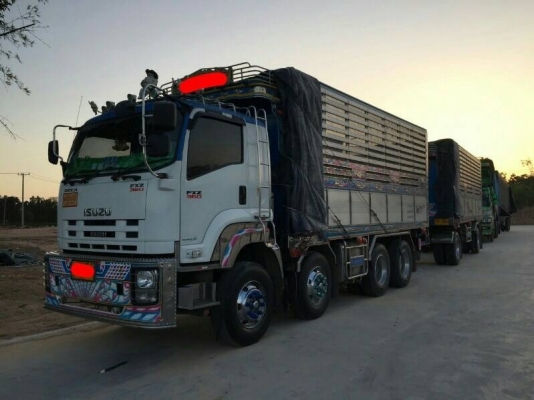 ขายดาวน์ ISUZU 360 พ่วงแม่ลูก กระบะเนียมคอกเกษตรดั๊ม รถปี 56