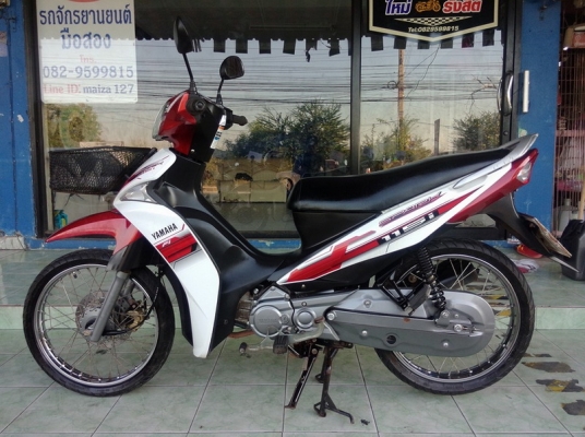 Yamaha Spark 115i (สตาร์ทมือ) รถปี56 สีขาว-แดง สวยๆราคาเบาๆ