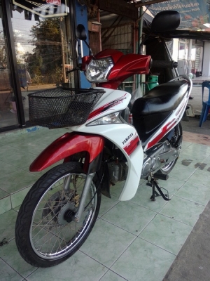 Yamaha Spark 115i (สตาร์ทมือ) รถปี56 สีขาว-แดง สวยๆราคาเบาๆ