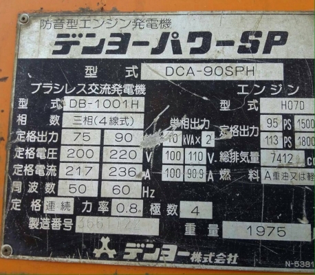 ขายเครื่องปั่นไฟสภาพดี มือสองจากญี่ปุ่น พร้อมใช้งาน