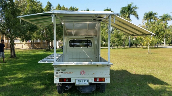 ขายรถทำมาหากิน  DFM สีขาวปี 2015 พร้อมตู้ขายของพร้อมใช้