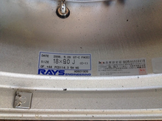 ล้อแท้ VORK GTC 18หน้า8หลัง9อ๊อฟ43หลัง44 5รู114สีเดิมญี่ปุ่นสภาพตามรูป