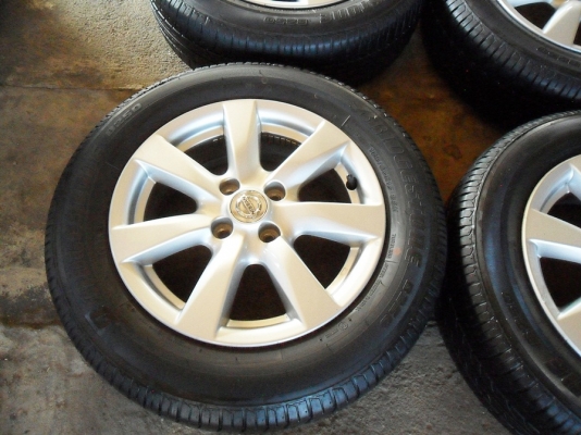 แม็กขอบ15แท้ 4รู100ใหม่กริ๊บ+ยางบริดสโตน185-65-R15ลงพื้นปี14 (4ล้อ7,500) แม็กขอบ15แท้ 4รู100ใหม่กริ๊บ+ยางบริดสโตน185-65-R15ลงพื้นปี14 (4ล้อ7,500)