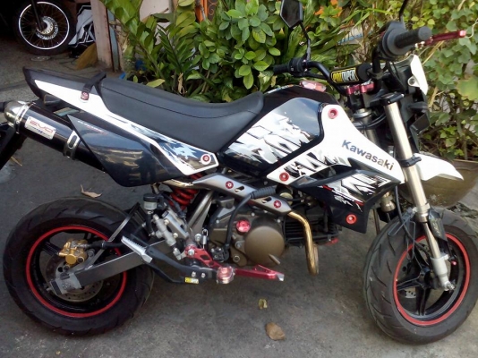 Kawasaki KSR สตาร์ทมือ ปี 56 เครื่องดีเดิมๆ สภาพภายนอกสวย แต่งตามรูป เล่มพร้อมชุดโอน