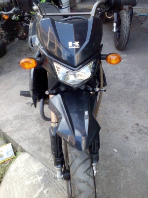 ขาย Kawasaki KSR 110 (สตาร์ทเท้า) ปี 55 เครื่องดีเดิมๆ แต่งภายนอกตามรูป มี 2 คันให้เลือก ราคาเท่ากัน เล่มพร้อมชุดโอน