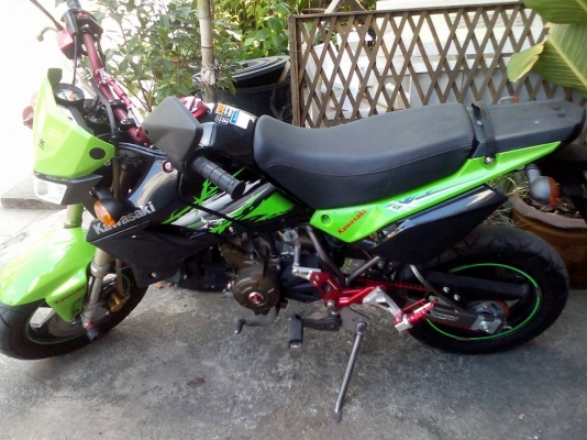 ขาย Kawasaki KSR 110 (สตาร์ทเท้า) ปี 55 เครื่องดีเดิมๆ แต่งภายนอกตามรูป มี 2 คันให้เลือก ราคาเท่ากัน เล่มพร้อมชุดโอน