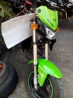 ขาย Kawasaki KSR 110 (สตาร์ทเท้า) ปี 55 เครื่องดีเดิมๆ แต่งภายนอกตามรูป มี 2 คันให้เลือก ราคาเท่ากัน เล่มพร้อมชุดโอน