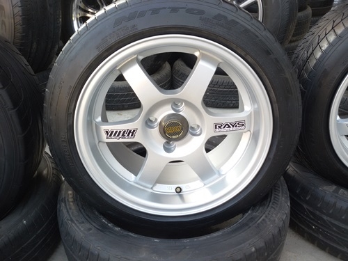 ขายล้อ TE37 ขอบ15 4รู100 กว้าง8 ET28 พร้อมยาง 4 ล้อ