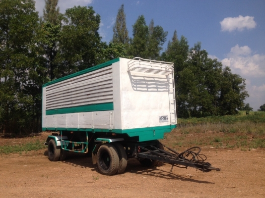 ขายดาวน์ ลูกพ่วงดั้ม 2เพลา คอกเหล็กสูงหนา ทะเบียนครบไม่ขาด