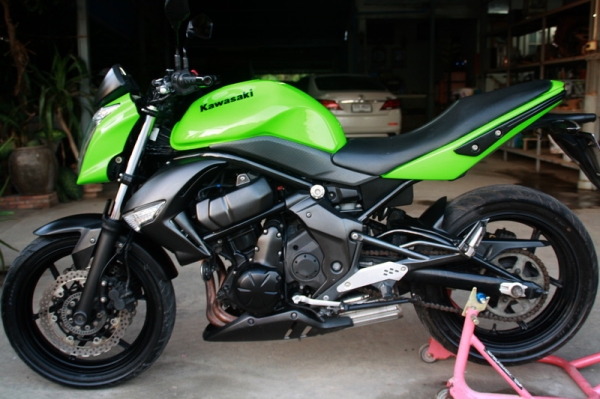ขาย KAWASAKI ER 6 N 650 ปี2009 ABS สี เขียว ทะเบียนแท้พร้อมโอน 119000