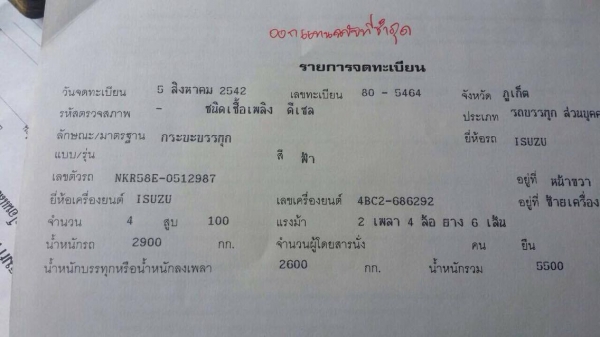 รถ 6 ล้อ ISUZU NKR ดั้มกระป๋อง ปี 42 เครื่อง 100 แรง