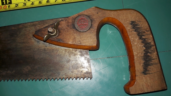 ขายเลื่อยตราตางานเก่าๆด้ามไม้สวยคลาสลิกยาว18นิ้วฟันสวยครบๆ