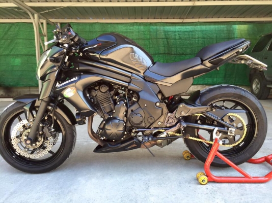 ER6Nปี13 abs รถมือเดียวเจ้าของออกป้ายแดงเงินสดมา ของแต่งเต็มคันตามรูป ป้ายทะเบียนประมูล