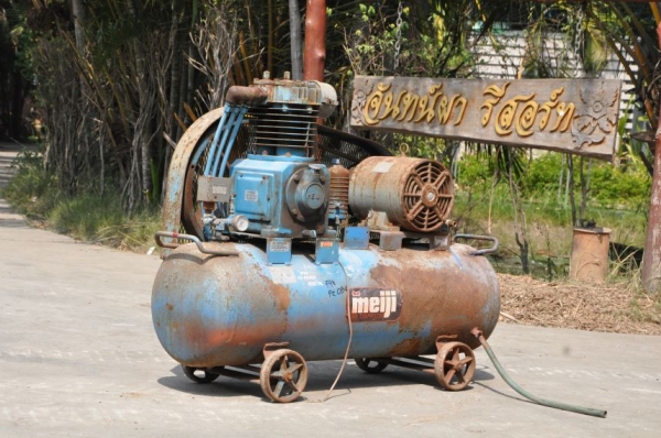 ขายปั้มลมMEJI 160L สวยเดิมจากญี่ปุ่นยังไม่เคยใช้งานในไทย 18,000เท่านั้น!!