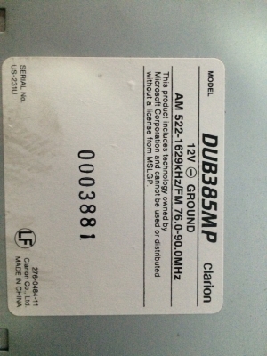 Clarion DUB385MP USB IPOD MP3 CD AUX ปรีเอ้า2ชุด 728ตัวแปรสีไฟเครื่องเล่น สภาพสวย มือ2 ญี่ปุ่น